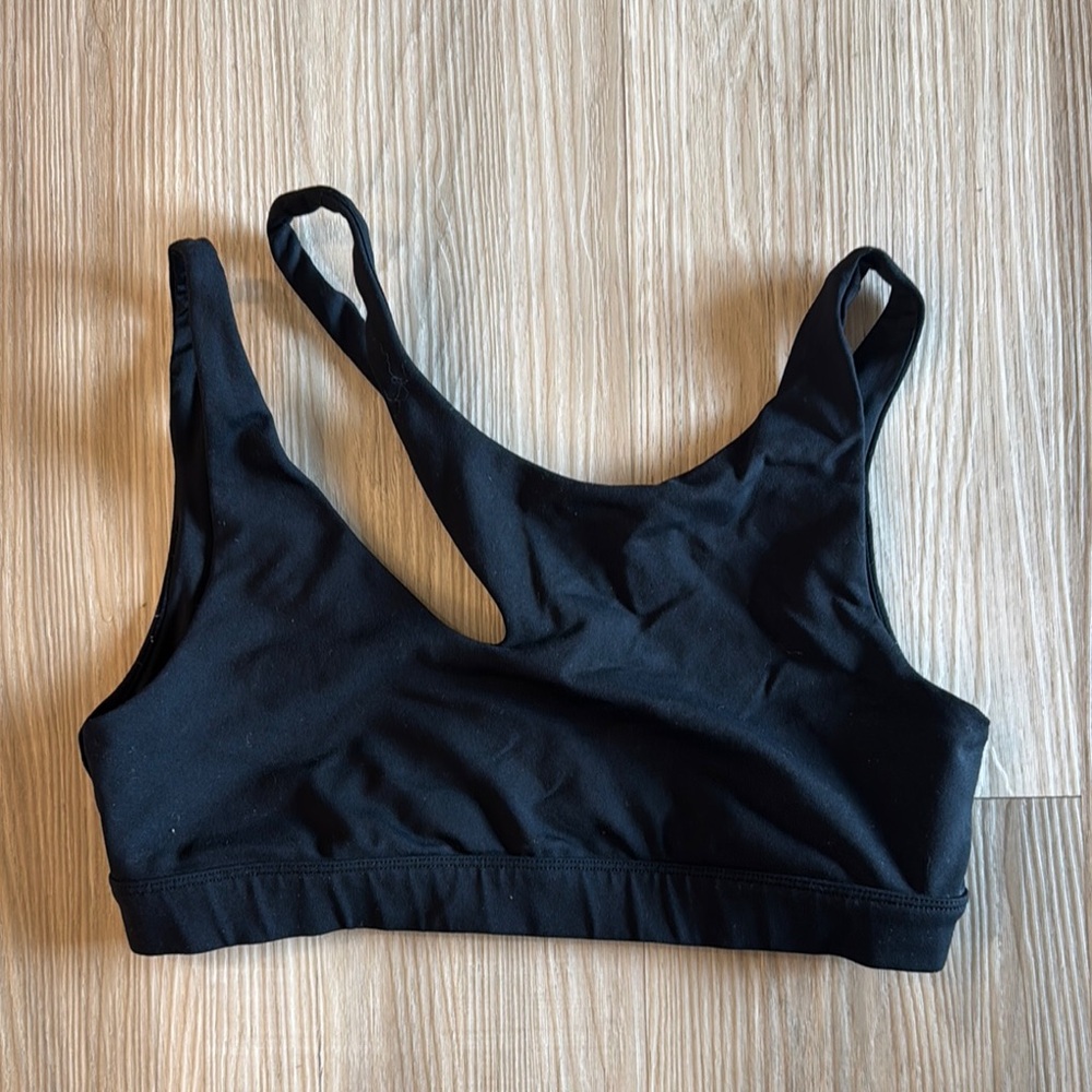 Black Scoop Neck Sports Bralette - Women Intimates & Sleepwear